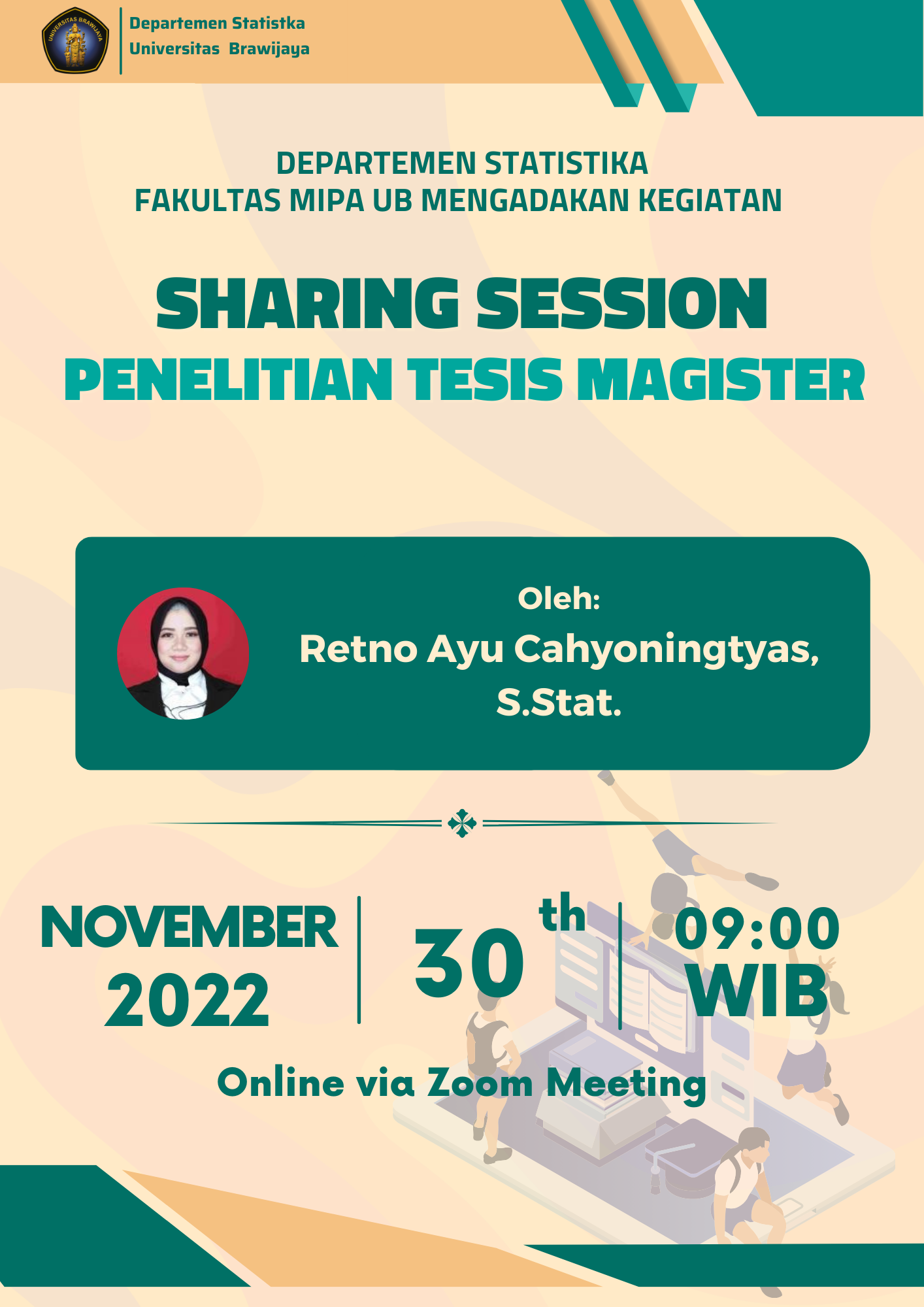 Sharing Session Penelitian Tesis Magister (PTM) oleh Retno Ayu Cahyoningtyas, S.Stat.