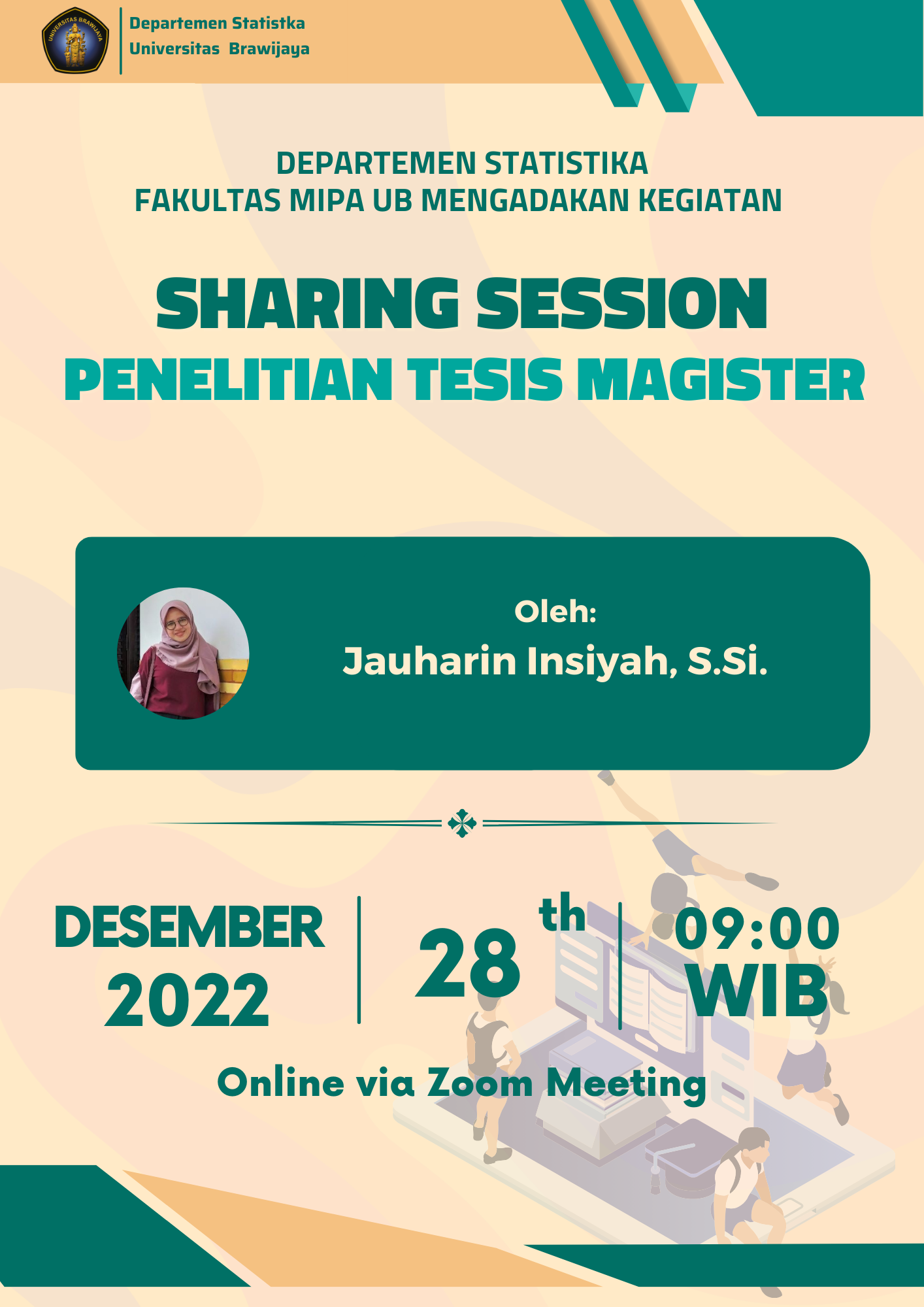 Sharing Session Penelitian Tesis Magister (PTM) oleh Jauharin Insiyah, S.Si.
