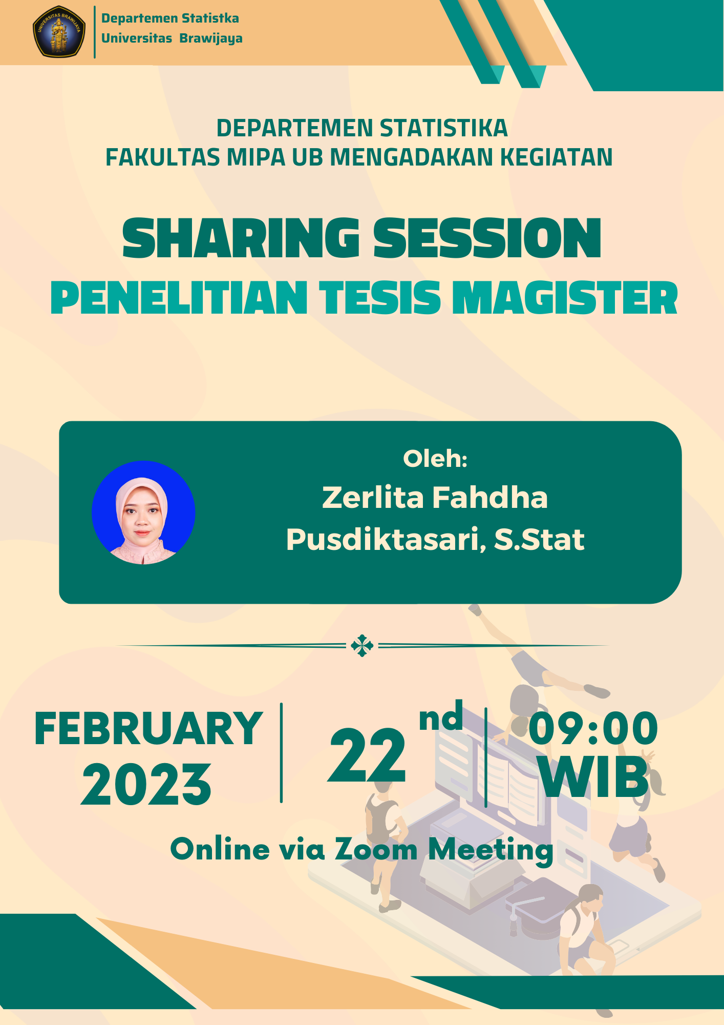 Sharing Session Penelitian Tesis Magister (PTM) oleh Zerlita Fahdha Pusdiktasari, S.Stat.