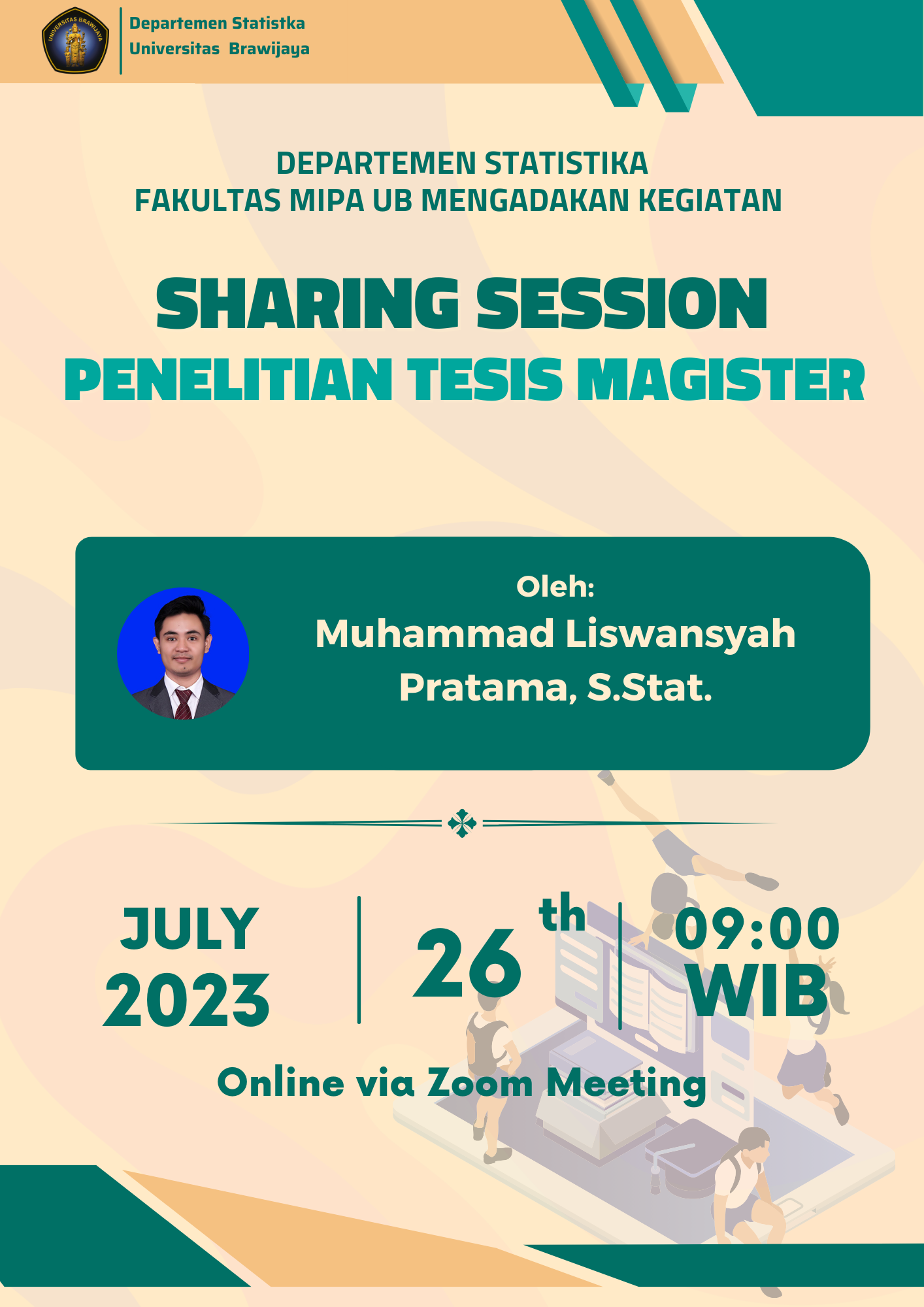 Sharing Session Penelitian Tesis Magister (PTM) oleh Muhammad Liswansyah Pratama, S.Stat.