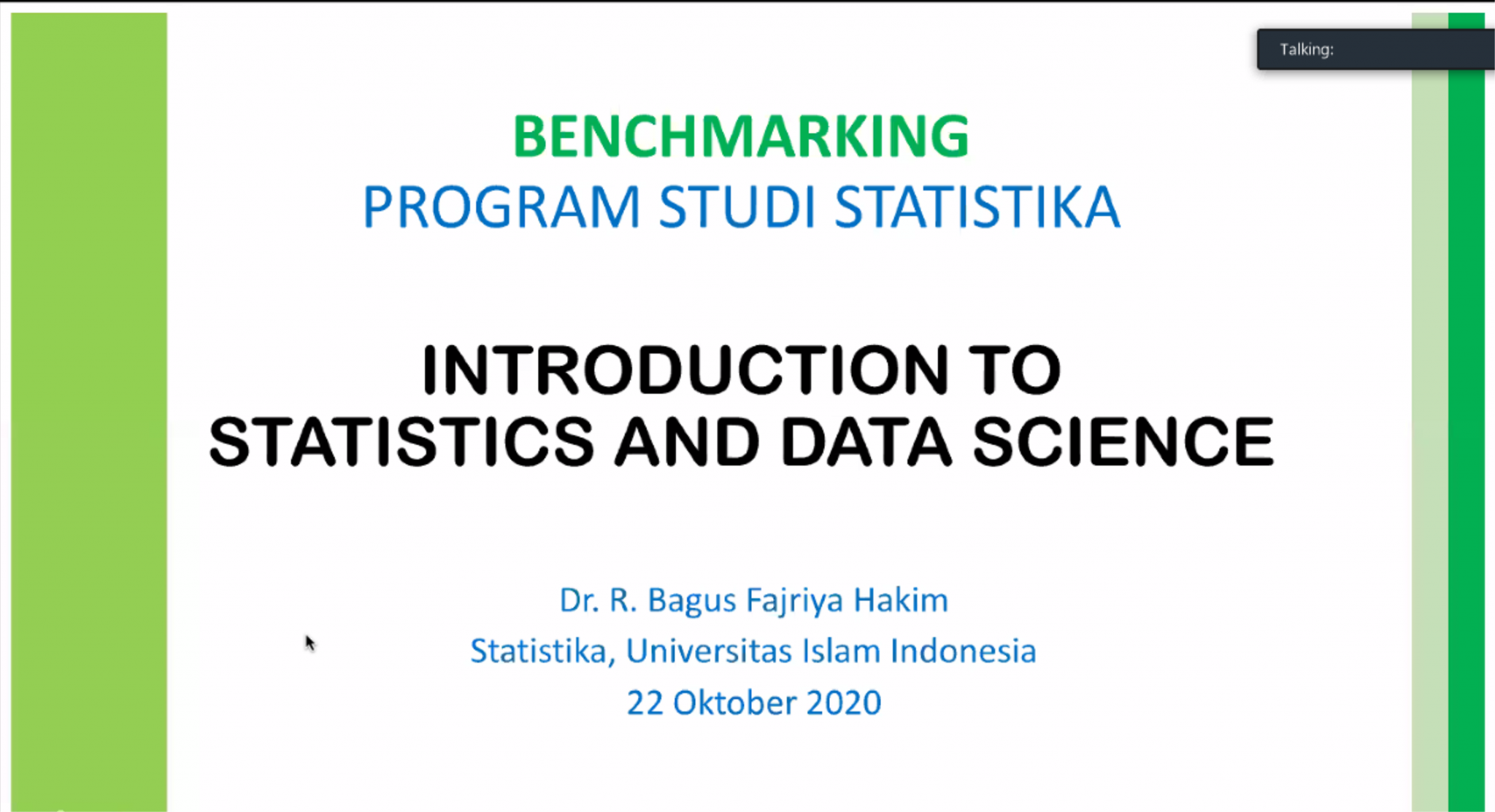 Benchmarking Jurusan Statistika (UII – UB) – Statistika