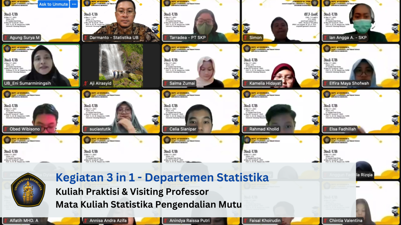 Read more about the article Kegiatan 3 in 1:  Kuliah Praktisi & Visiting Professor MK Statistika Pengendalian Mutu