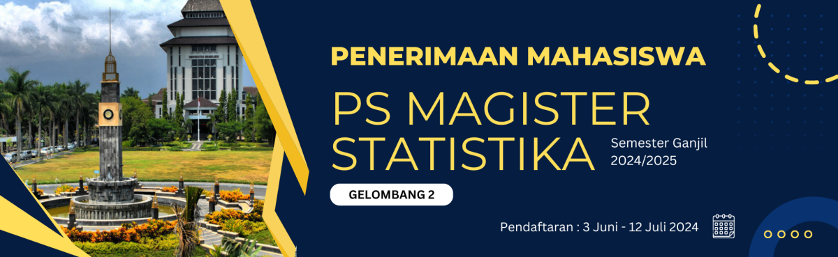 Penerimaan Mahasiswa PS Magister Statistika (Slider)